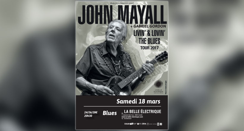 Concert : John Mayall et Gabriel Gordon à La Belle Électrique